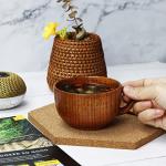 Buqoo Vintage Wooden Tea Cup & Coffee Mug