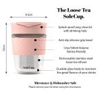 SoleCup Pink Travel Mug with Tea Infuser