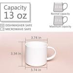 Bosmarlin Matte Ceramic Coffee Mug, 13 oz