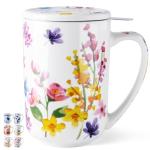 GBHOME 18-Ounce Ceramic Tea Mug with Infuser