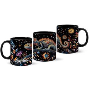 Personalized Colorful Chameleon Ceramic Coffee Mug
