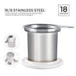 GBHOME 18-Ounce Ceramic Tea Mug with Infuser