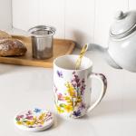 GBHOME 18-Ounce Ceramic Tea Mug with Infuser