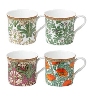 Assorted Set of 4 Bone China Tea Mugs