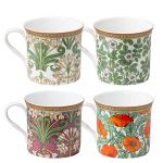 Assorted Set of 4 Bone China Tea Mugs