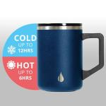 Navy Blue Insulated Coffee Mug for Hot & Cold Drinks