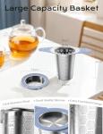 Stainless Steel Loose Leaf Tea Infuser with Silicone Handles