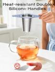 Stainless Steel Loose Leaf Tea Infuser with Silicone Handles
