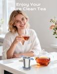 Stainless Steel Loose Leaf Tea Infuser with Silicone Handles