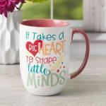 Inspirational Teacher Coffee Mug - Big Heart Design