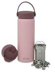 MIRA 18 oz Pink Stainless Steel Tea Infuser Bottle