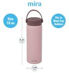 MIRA 18 oz Pink Stainless Steel Tea Infuser Bottle