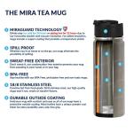 MIRA 18 oz Pink Stainless Steel Tea Infuser Bottle
