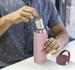 MIRA 18 oz Pink Stainless Steel Tea Infuser Bottle
