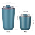 Peacock Blue Insulated Travel Coffee Tumbler
