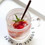 Set of 4 Ribbed Glass Coffee Mugs