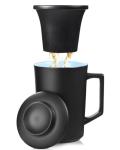 Black 15 OZ Porcelain Tea Infuser Mug