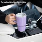 Sweejar Purple Ceramic Tea Cup with Lid