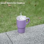 Sweejar Purple Ceramic Tea Cup with Lid