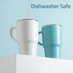 Sweejar Purple Ceramic Tea Cup with Lid