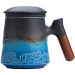 MAXJOY Ceramic Tea Cup with Infuser and Lid