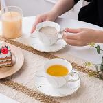 Ceramic Tea Cups and Saucers Set of 4