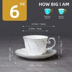 Ceramic Tea Cups and Saucers Set of 4