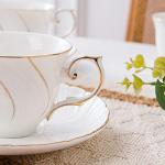 Ceramic Tea Cups and Saucers Set of 4
