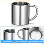 4 Pack Stainless Steel Coffee Mugs - 7.5oz