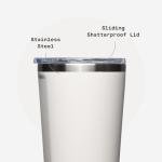 Corkcicle Classic Tumbler - Keeps Drinks Cold for 9 Hours & Hot for 3 - Triple-Insulated Stainless Steel - Holiday Tumbler Gift - 16 oz - Oat Milk