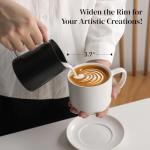 DOWAN 12oz White Coffee Mugs Set of 4