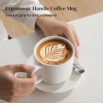 DOWAN 12oz White Coffee Mugs Set of 4