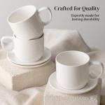 DOWAN 12oz White Coffee Mugs Set of 4