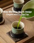 ZENS 4-Piece Japanese Tea Cups Set in Moss Green
