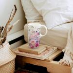 Voltogar 17oz Ceramic Travel Mug - Pink Floral