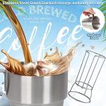 4PCS Stainless Steel Stackable Camping Mug Set