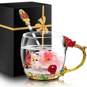 Cute Glass Tea and Coffee Cup Set