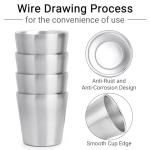 Beasea 4 Pack Stainless Steel Mini Cups
