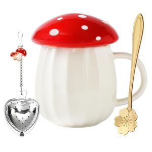 Kawaii Mushroom Mug Set for Tea and Coffee