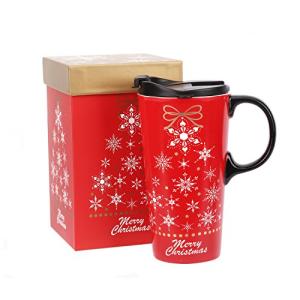 Snowflake Ceramic Coffee Mug with Gift Box