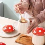 Kawaii Mushroom Mug Set for Tea and Coffee