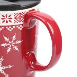 Snowflake Ceramic Coffee Mug with Gift Box