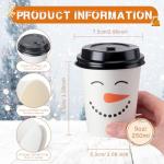 120 Pcs Christmas Snowman Disposable Coffee Tea Cups