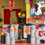 120 Pcs Christmas Snowman Disposable Coffee Tea Cups