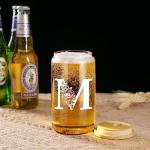 Personalized Monogrammed Glass Cup with Straw