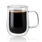 Double Walled Glass Coffee Mugs Set with Spoons