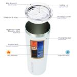 White 20 oz Insulated Skinny Tumbler with Lid