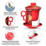 Chinese Dragon Tea Mug with Infuser and Saucer