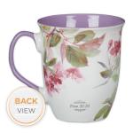 Inspirational Scripture Mug with Hummingbird Design