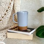 Large Ceramic Tea Mug with Infuser, 18 oz